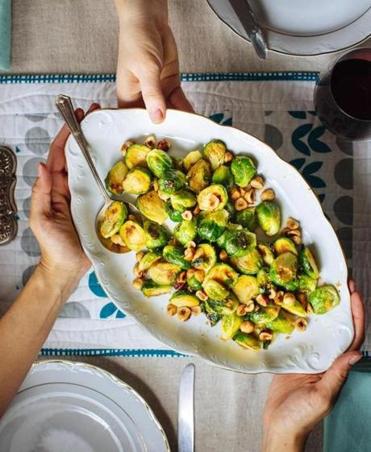 Brussels sprouts with honey & hazelnuts